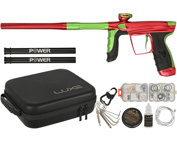 DLX Luxe Paintball Gun - Aire - Gloss Red/Dust Freak Green