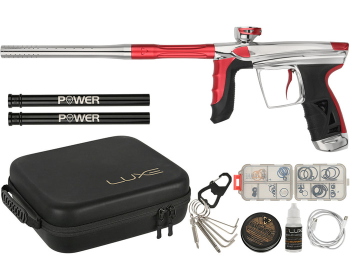 DLX Luxe Paintball Gun - Aire - Gloss White/Dust Red