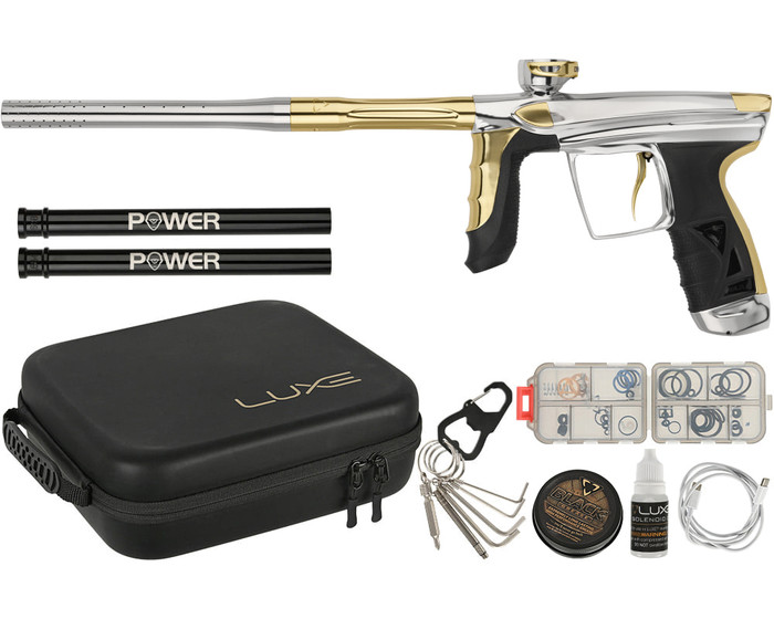 DLX Luxe Paintball Gun - Aire - Gloss White/Gloss Gold