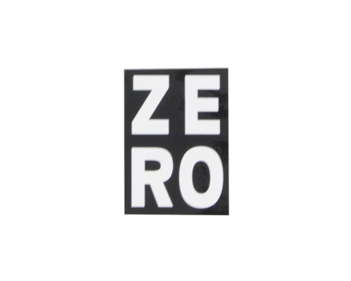 Zero Numero - Black/White - Sticker