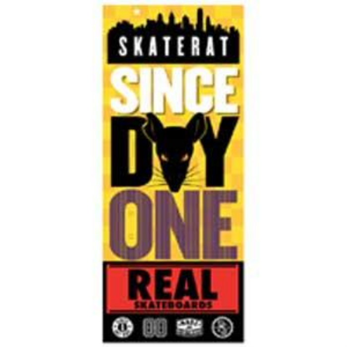 Real Since Day One Bold Skate Rat Medium - Assorted Colors - Sticker