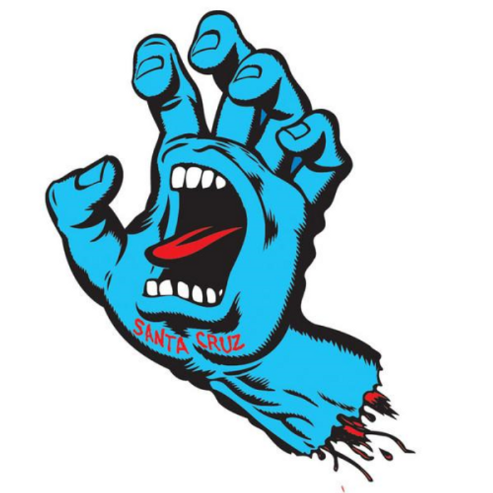 Santa Cruz Screaming Hand Decal - Blue - 6in - Sticker