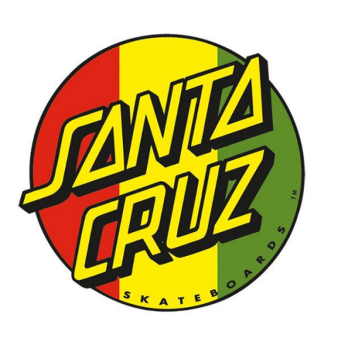 Santa Cruz Rasta Dot Vinyl Decal - Rasta - 3in - Sticker