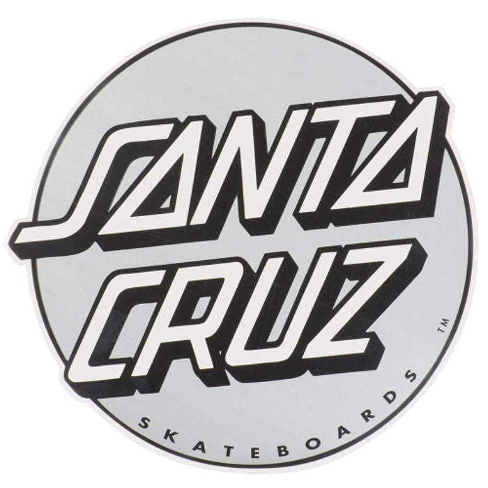 Santa Cruz Large Classic Dot - Black/Silver - Sticker