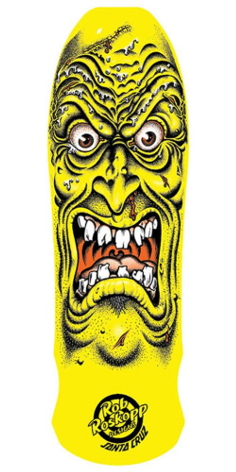 Santa Cruz Rob Face Decal - Yellow - 1.75in x 5.5in - Sticker