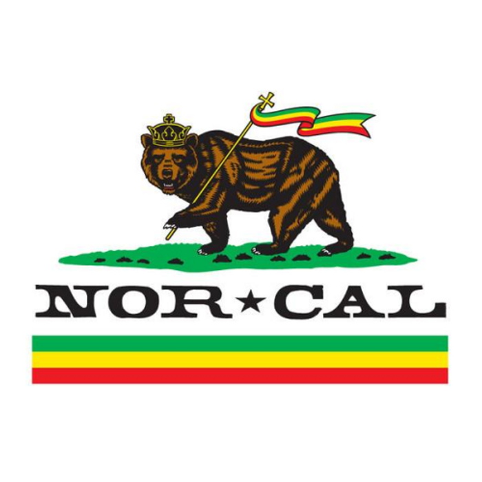 Nor Cal Rude Bear Decal - White - 5in - Sticker