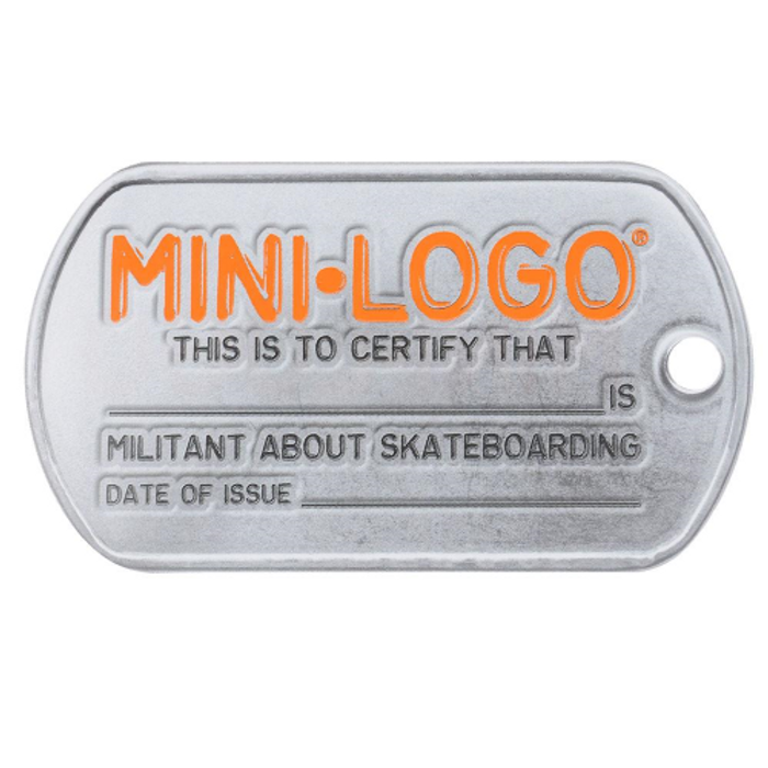 Mini Logo Dog Tag Dealer - Silver/Black - Sign