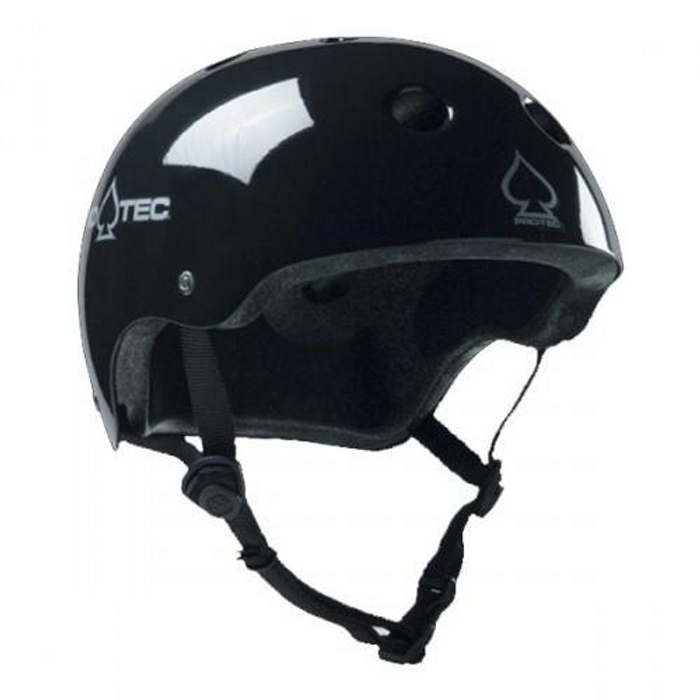 Pro-Tec Classic Skateboard Plus Helmet - Gloss Black - Skateboard Helmet