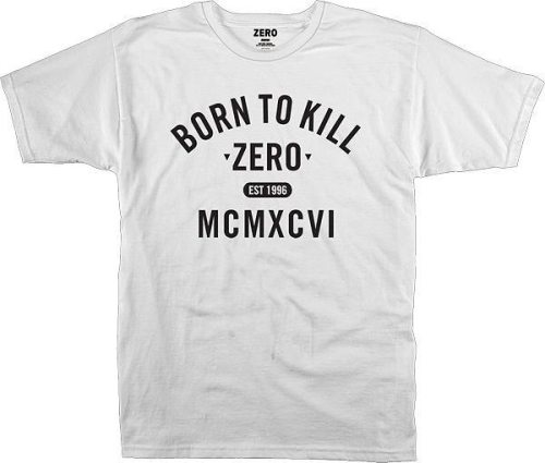 Zero Born To Kill S/S - White/Black - Mens T-Shirt
