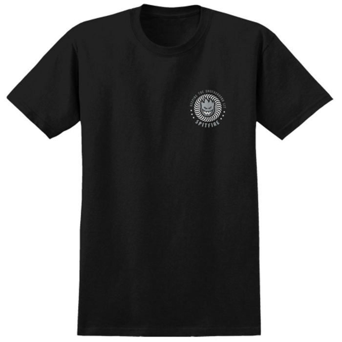 Spitfire Keeping The Underground Lit S/S - Black/White - Men's T-Shirt