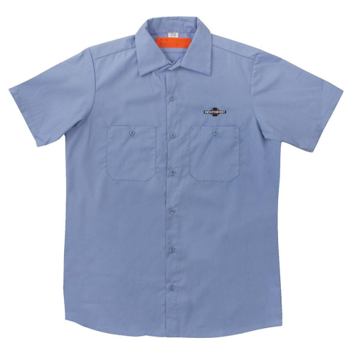 Independent Daily Grind Workshirt S/S - Blue - Men's T-Shirt