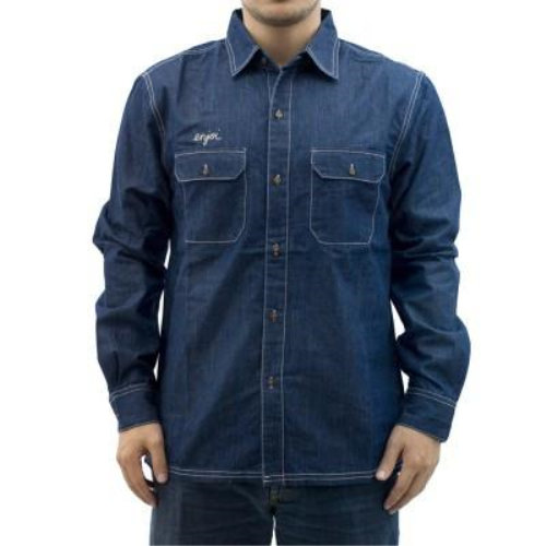 Enjoi Long Johnson L/S Woven - Blue - T-Shirt