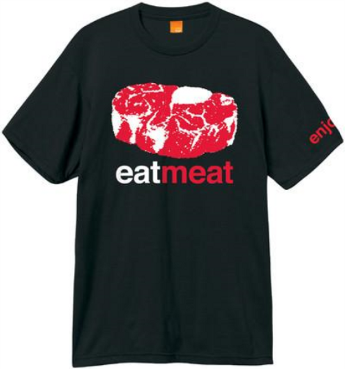 Enjoi Eat Meat Premium S/S - Black - Men's T-Shirt