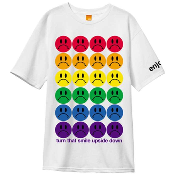 Enjoi Frowny Faces S/S - White - Men's T-Shirt