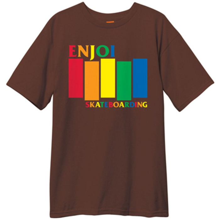 Enjoi Black Rainbow S/S - Dark Chocolate - Men's T-Shirt