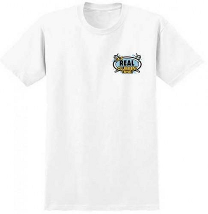 Real Clubbin' Time UV Activated Premium S/S - White - Men's T-Shirt