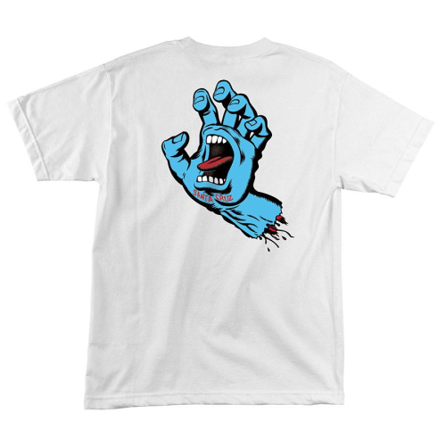 Santa Cruz Screaming Hand Regular S/S - White - Mens T-Shirt
