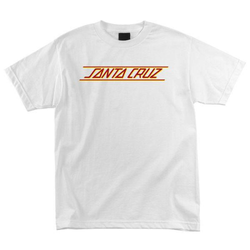 Santa Cruz Classic Strip Regular S/S - White - Men's T-Shirt