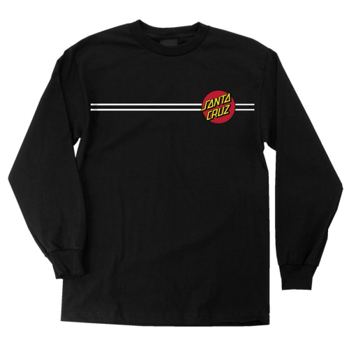 Santa Cruz Classic Dot Regular L/S - Black - Men's T-Shirt