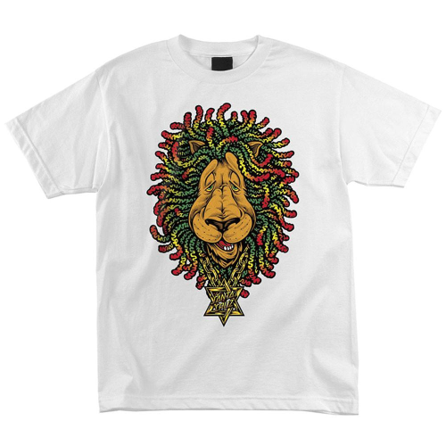 Santa Cruz Lion Rasta Regular S/S - White - Men's T-Shirt
