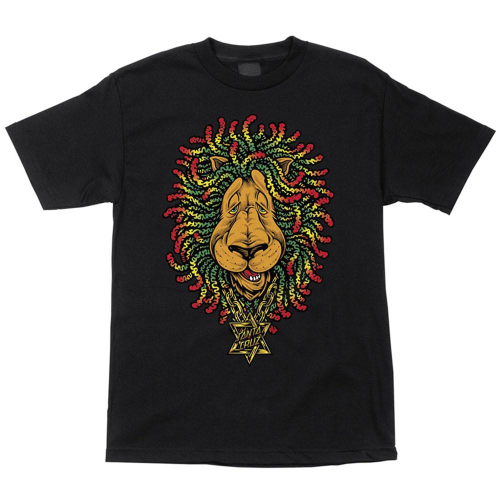 Santa Cruz Lion Rasta Regular S/S - Black - Men's T-Shirt