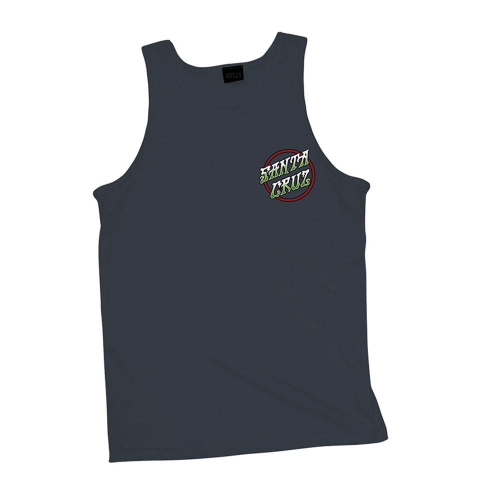 Santa Cruz Dope Dot Fit Tank - Charcoal - Men's Tank Top