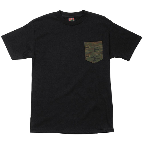 Flip Camo Pocket S/S - Black - Men's Shirt