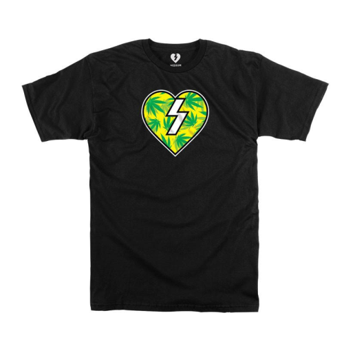 Mystery Weed Heart S/S - Black - Men's T-Shirt