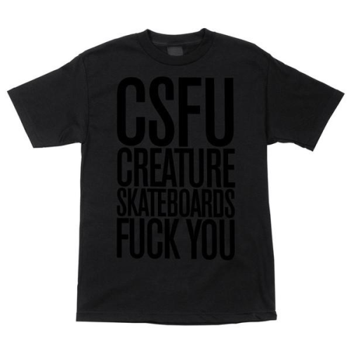 Creature F U Tonal Regular S/S - Black - T-Shirt