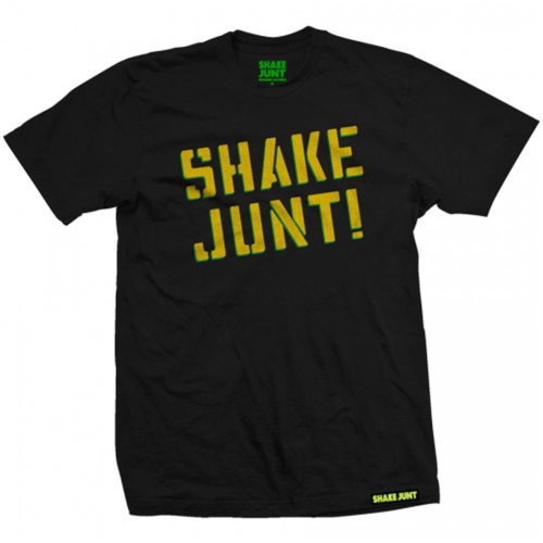 Shake Junt Spray Logo Crackle - Black - Men's T-Shirt