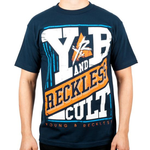 Young and Reckless Pillars - Navy - Men's T-Shirt