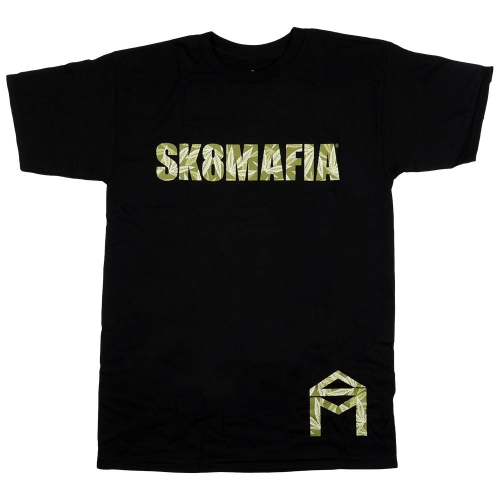 Sk8mafia OG Logo Leaves - Black - Men's T-Shirt
