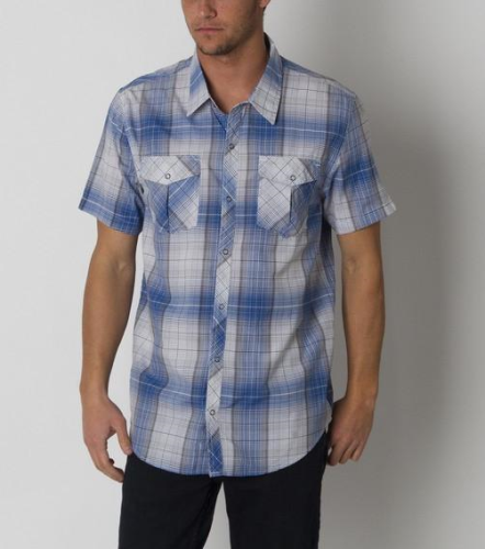 O'Neill Overland Woven Shirt - Blue - Mens T-Shirt