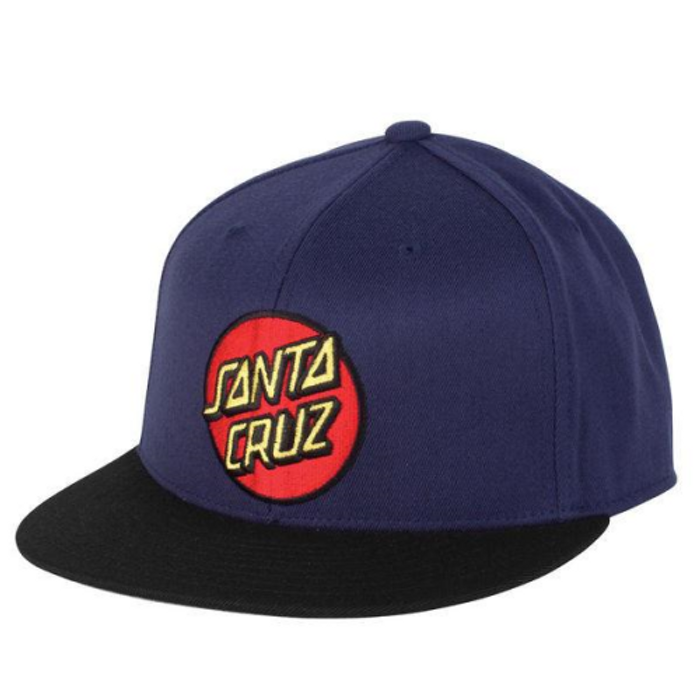 Santa Cruz Classic Dot Flexfit Fitted Stretch Hat - Navy/Black - Men's Hat