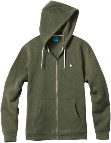 Enjoi Grip And Zip Custom Fleece - Heather Army Green - Men's Sweatshirt