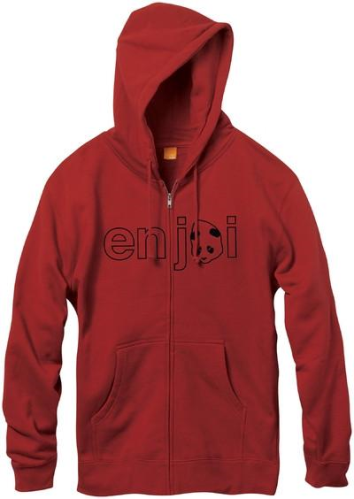 Enjoi Headvetica Zip Hoodie - Cardinal Red - Men's Sweatshirt