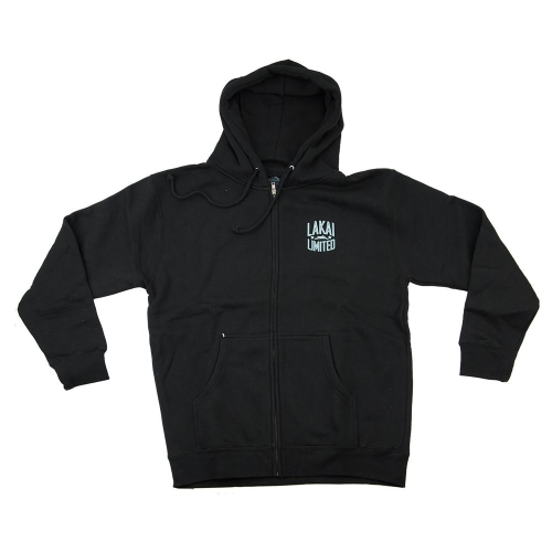 Lakai Court Zip Up Hooded - Black - Men's Sweatshirt