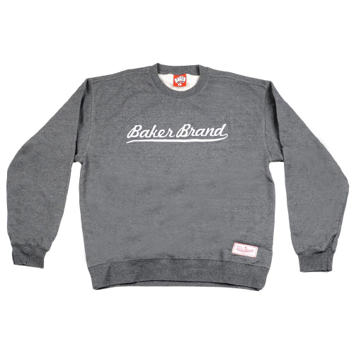 Baker Brand Script Crew Neck - Charcoal/Heather - Men's Sweatshirt