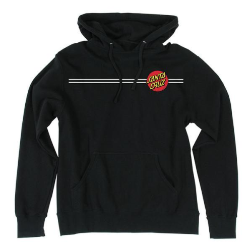 Santa Cruz Classic Dot Pullover Hooded L/S - Black - Mens Sweatshirt