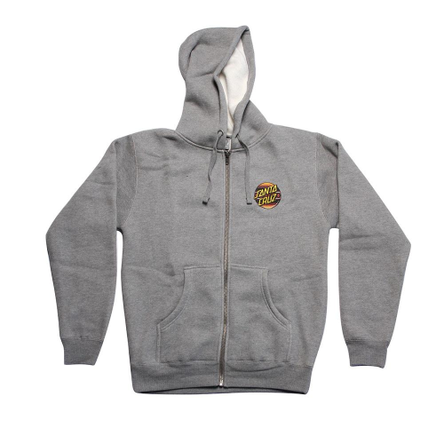 Santa Cruz Serape Dot Hooded Zip L/S - Gunmetal Heather - Men's Sweatshirt
