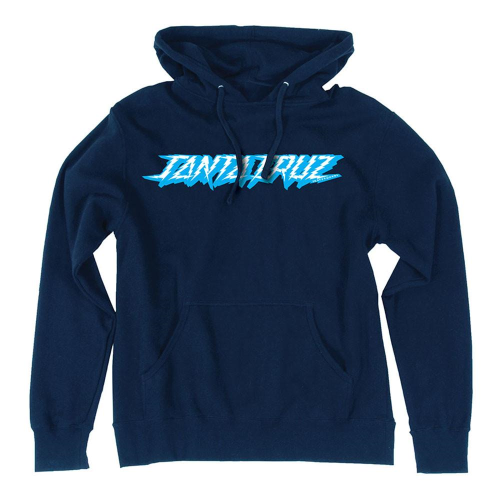 Santa Cruz Shock Dot Pullover Hooded L/S - Navy - Mens Sweatshirt