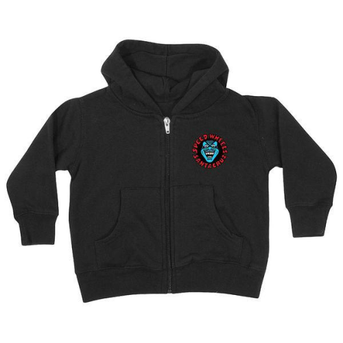 Santa Cruz Screaming Hand Hooded Zip L/S - Black - Men's Sweatshirt