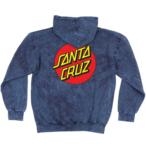 Santa Cruz Classic Dot Pullover Hooded L/S - Mineral Navy - Men's Sweatshirt