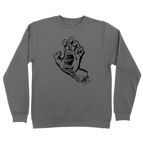 Santa Cruz Hand Crew Neck L/S - Charcoal - Men's Sweatshirt
