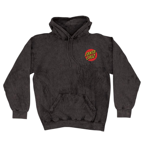 Santa Cruz Classic Dot Pullover Hooded L/S - Mineral Black - Men's Sweatshirt