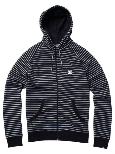 DC Cage Stripe Full Zip - Black - Men's Sweatshirt