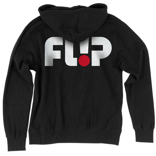 Flip Odyssey Logo Hooded Zip L/S - Black - Men's Sweatshirt