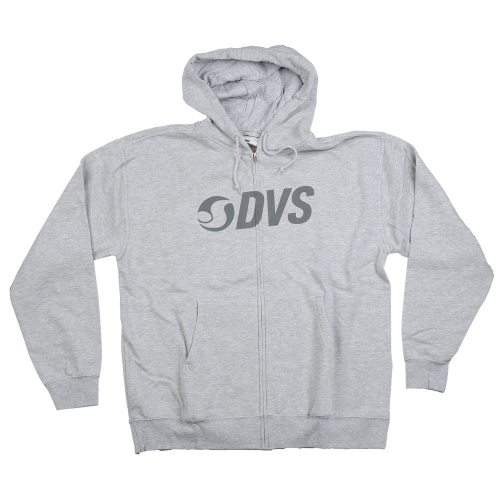 DVS Action Embroidery Zip Up - Grey/Grey 020 - Men's Sweatshirt