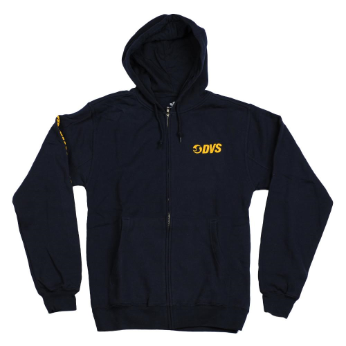 DVS Bar Logo Zip Up - Blue/Gold 400 - Men's Sweatshirt