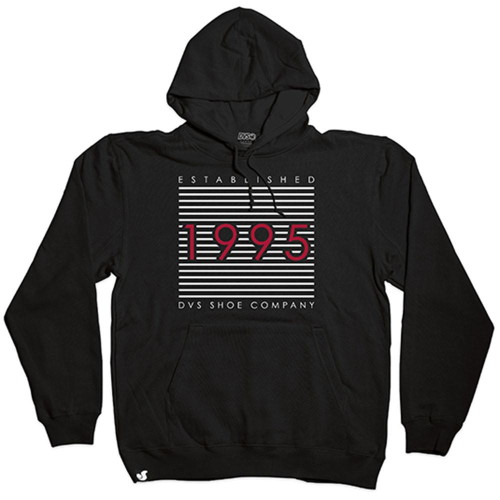 DVS Lineage P/O Hooded - Black/White 001 - Men's Sweatshirt